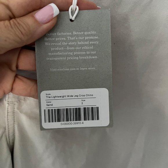 Everlane The Lightweight Leg Crop Chino 2 NWT - Picture 11 of 15